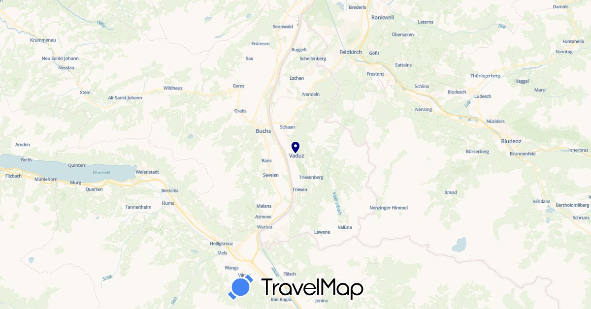 TravelMap itinerary: driving in Liechtenstein (Europe)